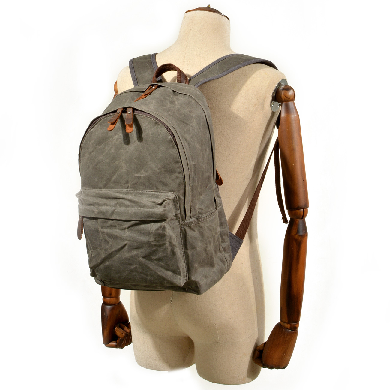 Vintage Waxed Canvas Backpack  - Canvas Backpack Casual ulasan dan harga